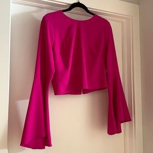 Bebe hot pink flare top